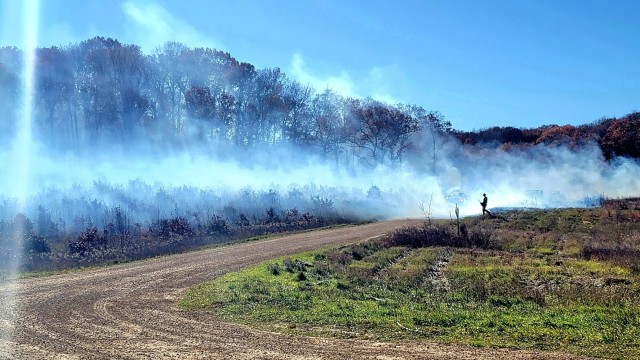 Fort McCoy prescribed burn team manages mid-November prescribed burn at installation