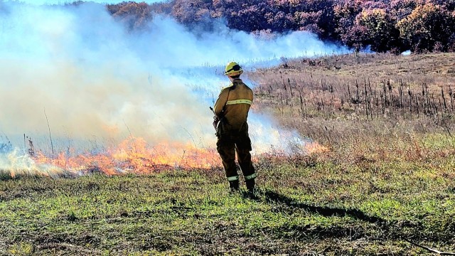 Fort McCoy prescribed burn team manages mid-November prescribed burn at installation