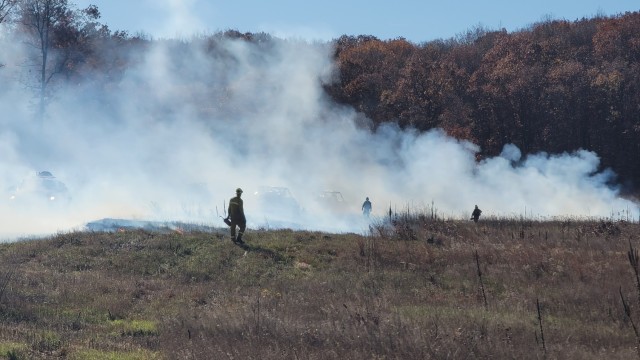Fort McCoy prescribed burn team manages mid-November prescribed burn at installation
