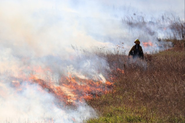 Fort McCoy prescribed burn team manages mid-November prescribed burn at installation
