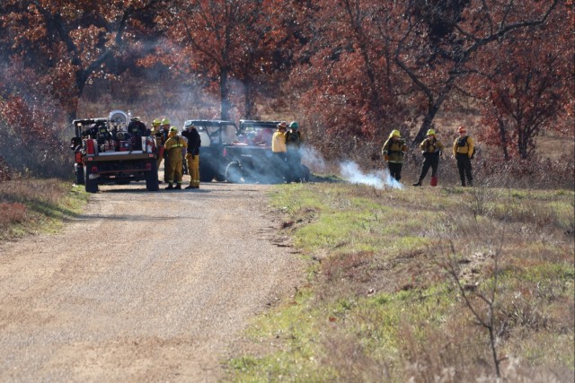 Fort McCoy prescribed burn team manages mid-November prescribed burn at installation