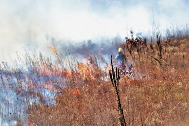 Fort McCoy prescribed burn team manages mid-November prescribed burn at installation