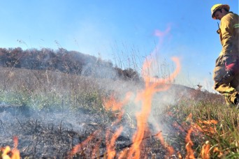 Members of the Fort McCoy prescribed burn team coordinated a prescribed burn Nov. 13 along a drop zone on South Post at Fort McCoy.
The burn was small,...