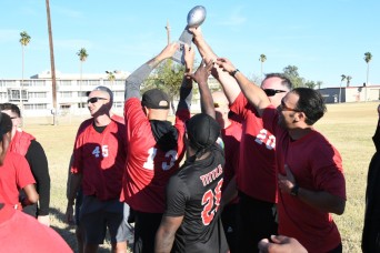 Soldiers square off in YPG Turkey Bowl flag football game