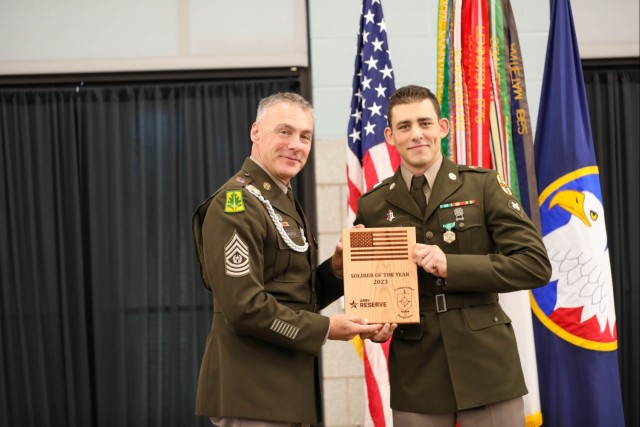 Spc. Elihu Wagner earns the Soldier of the Year award