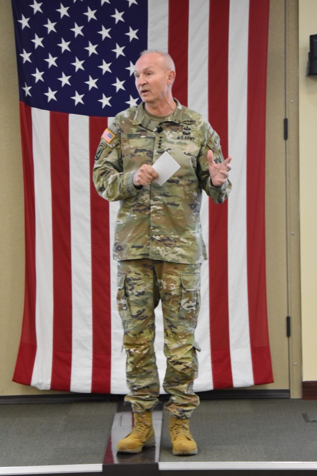 The 41st Chief of Staff of the Army, Gen. Randy George, was the guest speaker for the forum. 