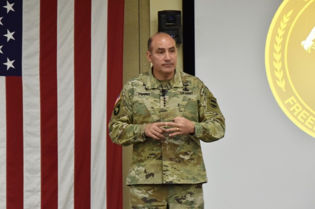 Gen. Andrew Poppas, FORSCOM Commanding General, welcomed the group and explained there was much to cover over the two-days. 