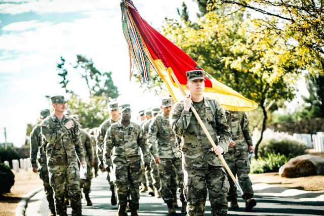 Marching in their footsteps: Bulldogs’ symbolic tribute at Fort Bliss National Cemetery