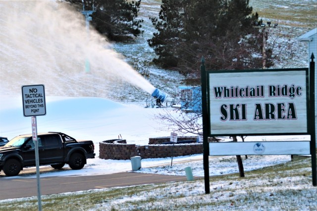 Snowmaking at Fort McCoy&#39;s Whitetail Ridge Ski Area