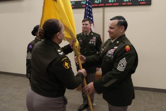 US Army chemical brigade welcomes new senior enlisted leader during ceremony