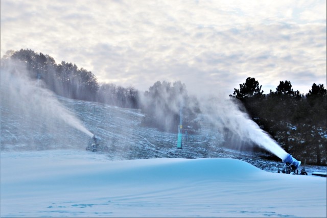 Snowmaking at Fort McCoy&#39;s Whitetail Ridge Ski Area