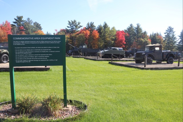 2023 Fall Colors at Equipment Park at Fort McCoy&#39;s historic Commemorative Area