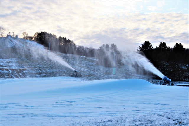 Snowmaking at Fort McCoy&#39;s Whitetail Ridge Ski Area