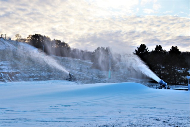 Snowmaking at Fort McCoy&#39;s Whitetail Ridge Ski Area