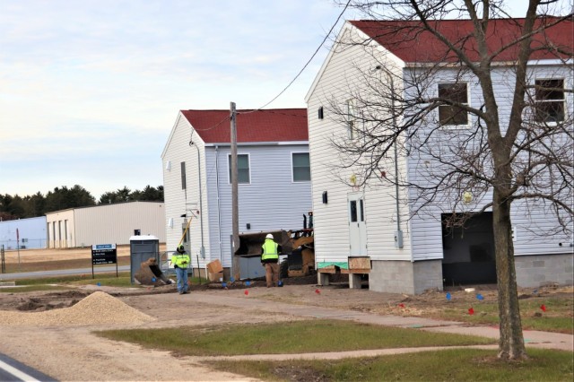 Contractors finish moving World War II-era barracks buildings to new foundations at Fort McCoy