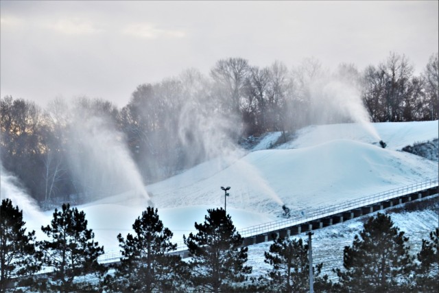 Snowmaking at Fort McCoy&#39;s Whitetail Ridge Ski Area