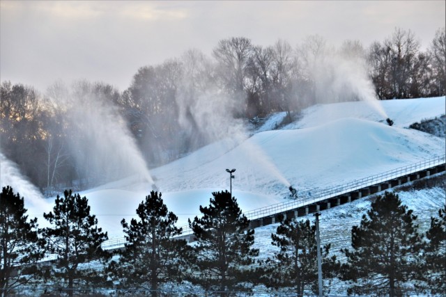Snowmaking at Fort McCoy&#39;s Whitetail Ridge Ski Area