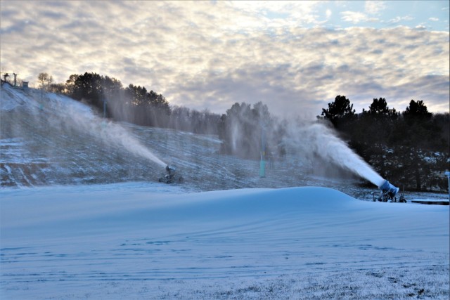 Snowmaking at Fort McCoy&#39;s Whitetail Ridge Ski Area