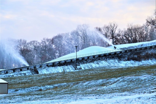 Snowmaking at Fort McCoy&#39;s Whitetail Ridge Ski Area