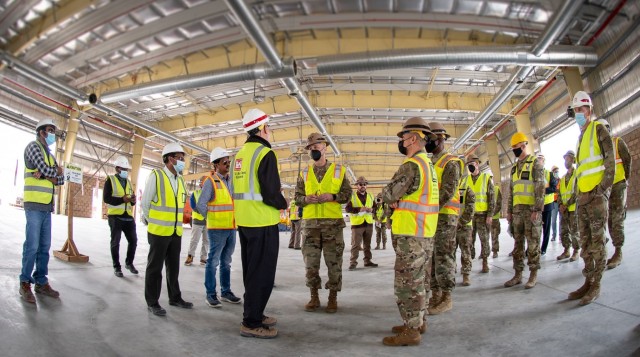 USACE commanding general views construction of APS-500 for AMC