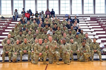 AMCOM CSM speaks with ROTC cadets about service, teamwork, feedback