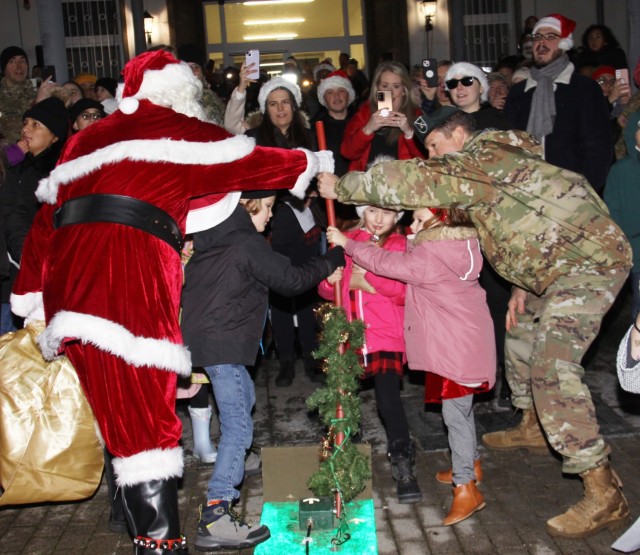The Baumholder Military community hosted its annual Christmas Tree Lighting ceremony at the Rheinlander Community Center on Dec. 6 to usher in the holiday spirit.