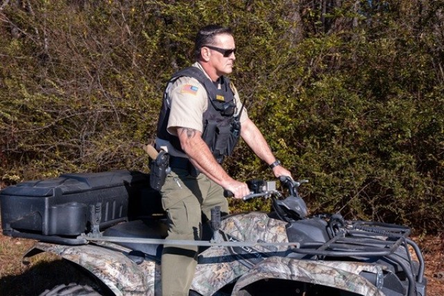Aaron Hanson is the interim conservation law enforcement officer in charge on Redstone Arsenal. Hanson joined the Redstone Police Department in 2010. He was a K-9 officer for 10 years and has been a suspect apprehension sergeant and shift supervisor for four years.  