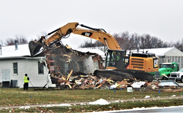 Continued building demolition in Fort McCoy’s 1600 block makes way for more transformation by construction