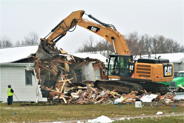 Continued building demolition in Fort McCoy’s 1600 block makes way for more transformation by construction