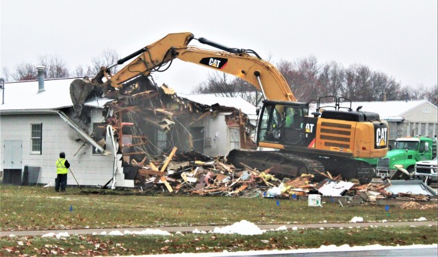 Continued building demolition in Fort McCoy’s 1600 block makes way for more transformation by construction