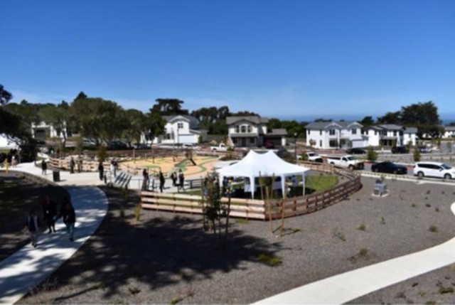 The new, energy-efficient Lower Stilwell housing development is shown during its grand opening at Ord Military Community, Calif., April 13.

