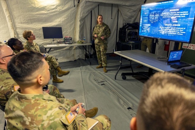 Soldiers attending the U.S. Army Medical Research and Development Command’s Capability Days at Fort Detrick, Maryland, learn about new equipment, systems and procedures.