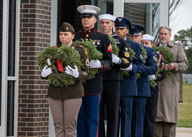 Fort Leonard Wood community members took time to remember, honor and teach during a Wreaths Across America ceremony Saturday at the Missouri State Veterans Cemetery - Fort Leonard Wood.