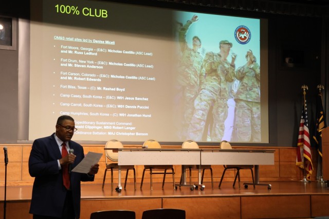 Mr. Robert Cook, Principal Deputy Assistant Secretary of the Army for Financial Management and Comptroller recognizes the achievements of  members of the Army&#39;s financial management community during the 2023 Army Annual Audit Summit in...