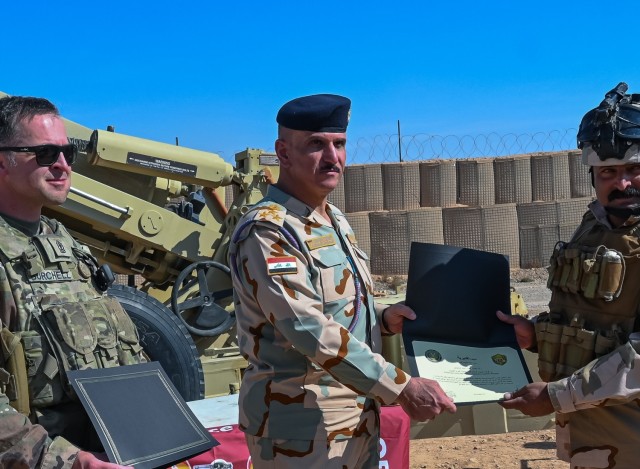 TF Redleg and Iraqi Soldiers Conduct Artillery Training