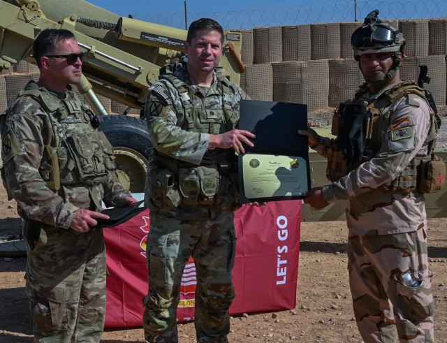 TF Redleg and Iraqi Soldiers Conduct Artillery Training