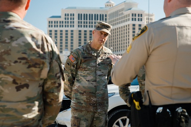 Gen. Daniel Hokanson, Chief of the National Guard Bureau, visits local law enforcement and the 92nd Civil Support Team in Las Vegas, Nevada, Dec. 30, 2023. Hokanson met with local law enforcement and the 92nd CST to understand the Nevada National Guard&#39;s involvement in New Years Eve festivities. 
