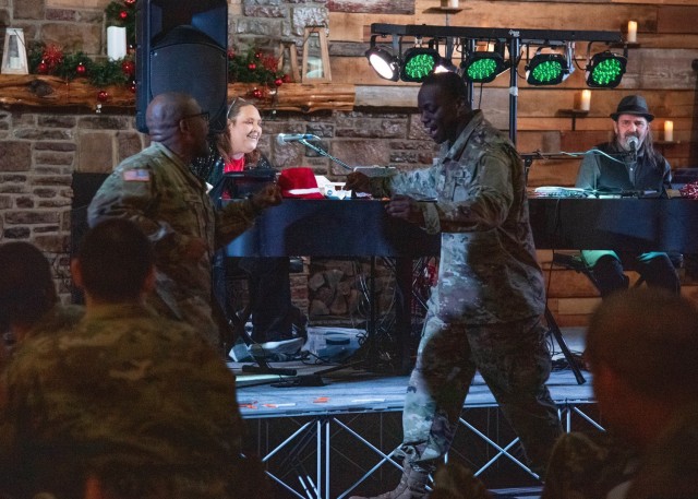 Service members enjoyed dueling pianos Dec. 29 during the Waynesville and St. Robert area’s Salute to the Season event for those who chose to remain at Fort Leonard Wood during Holiday Block Leave.
