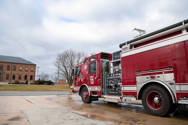 One of the three engines transitioned to the updated military specifications for land and maritime firefighting agent, fluorine-free foam at Letterkenny Army Depot Dec. 19, 2023.