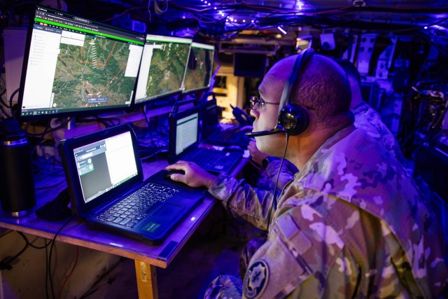 Maj. Shaun Adams, 2nd Cavalry Regiment, reviews map locations on Tactical Mission Data Platform during Brave Partner exercise at Ramstein Air Base, Germany Nov. 30, 2023. Army Intelligence Chief Data Officer David Pierce said that the service has taken a more proactive approach to become more data centric and data driven. 

Army Intelligence has revamped its data processes by reassigning personnel to more effective positions, bolstering its data literacy courses and reimagining its data management processes. 

He added that Soldiers of all ranks should become more data literate. Data is critical to making informed decisions on the battlefield, he said. 