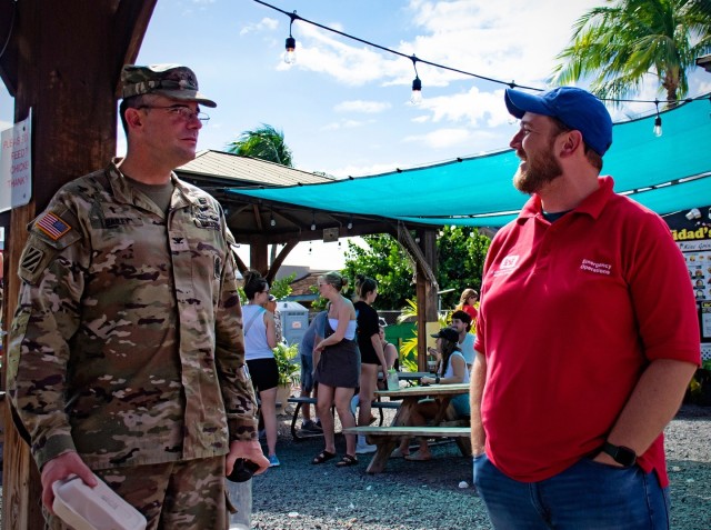 USACE Command Chaplain visits Hawaii wildfire first responders