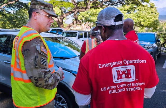 USACE Command Chaplain visits Hawaii Wildfire first responders