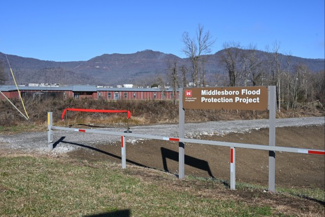 USACE and Middlesboro celebrate completion of levee channel clearing