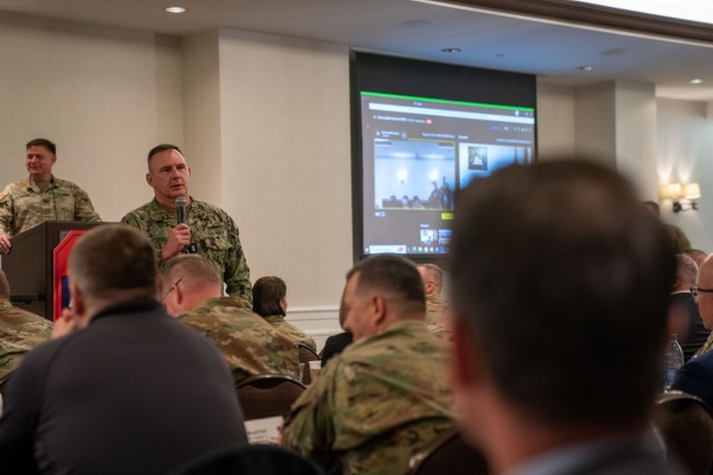 U.S. Navy Rear Adm. Scott Robertson, commander of Joint Staff J5 of North American Aerospace Defense Command and United States Northern Command, attended a Homeland Defense Symposium aimed at developing homeland defense initiatives, priorities,...
