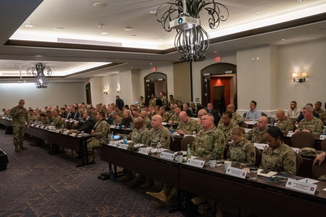 U.S. Army Lt. Gen. John R. Evans, Army North commanding general, hosted a Homeland Defense Symposium aimed at developing homeland defense initiatives, priorities, and exercises to identify resource requirements to inform Headquarters Department of...