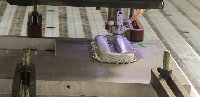 U.S. Department of the Army Civilians begin test 3D printing on the so-called Jointless Hull machine.
