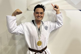 US Army sergeant wins gold medal in South Korean taekwondo competition