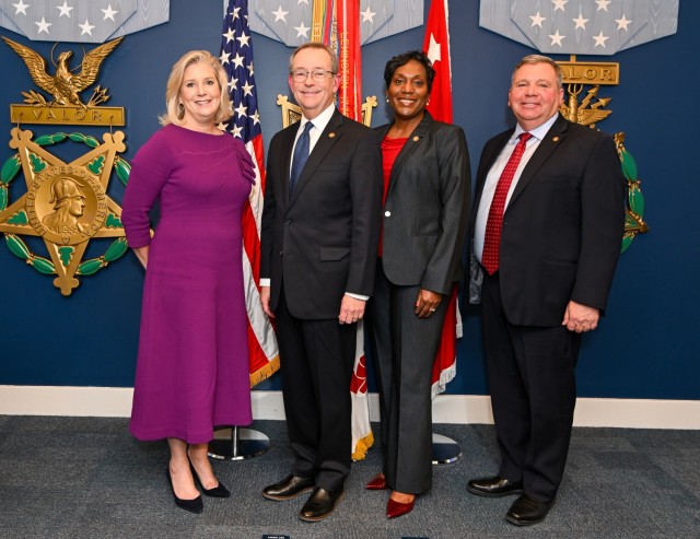 Secretary of the Army Christine Wormuth swore in Angela Showell, Richard “Rick” Morris and Joseph “Joe” Driskill as Civilian Aides to the Secretary of the Army during an investiture ceremony at the Pentagon on Jan. 23, 2024. CASAs promote good relations between the Army and the public, advise the secretary about regional issues, support the total Army workforce, and assist with recruiting and helping our Soldiers as they transition out of the military. 