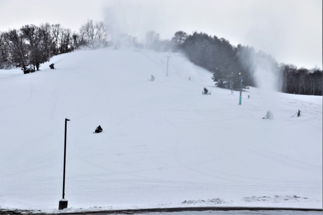 Snowmaking at Fort McCoy&#39;s Whitetail Ridge Ski Area
