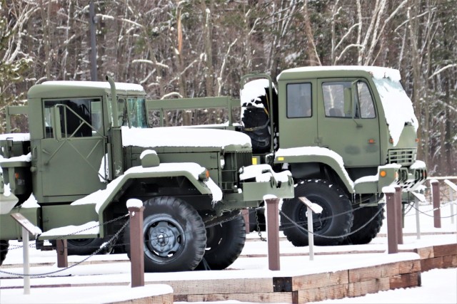 January 2024 views of Fort McCoy&#39;s Equipment Park